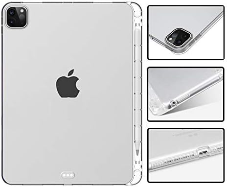 Arlgseln Clear iPad Pro 12.9 2020 מארז עם מחזיק עט, רזה וקל משקל TPU Cover Physh Chell מארז IPAD Pro 12.9 אינץ 'דור רביעי A22229/A2069/A2232/A2233 2020