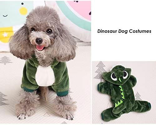 תלבושות כלבים של דינוזאור של Pixriy ליל כלבים, בגדי קפוצ'ון של כלב בגדים מצחיקים תלבושת חיית מחמד מצחיקה לכלבים וחתולים קטנים, בינוני