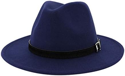 כובעי חורף, רטרו וינטג 'כובע פנמה אופנה שופע כובע פדורה לנשים, כובעי פדורה אלגנטיים אלגנטיים רחבים צמר