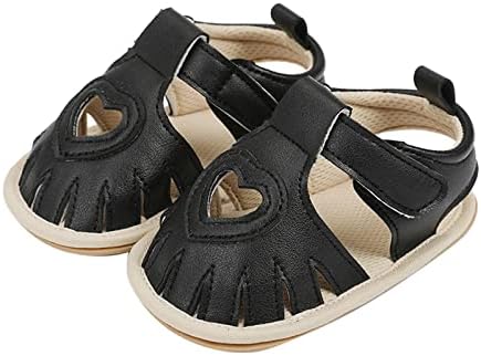 תינוקות בני בנות אחת נעליים ראשון הליכונים נעלי קיץ פעוט חלול החוצה שטוח סנדלי תינוקת תחרה עד סנדלי