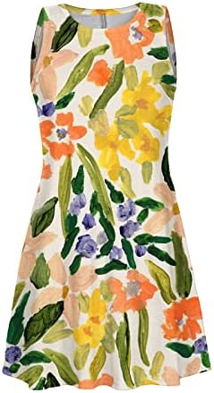שמלות חוף סוטוואן לנשים עניבת אופנה צבע שמלת טנק מודפס
